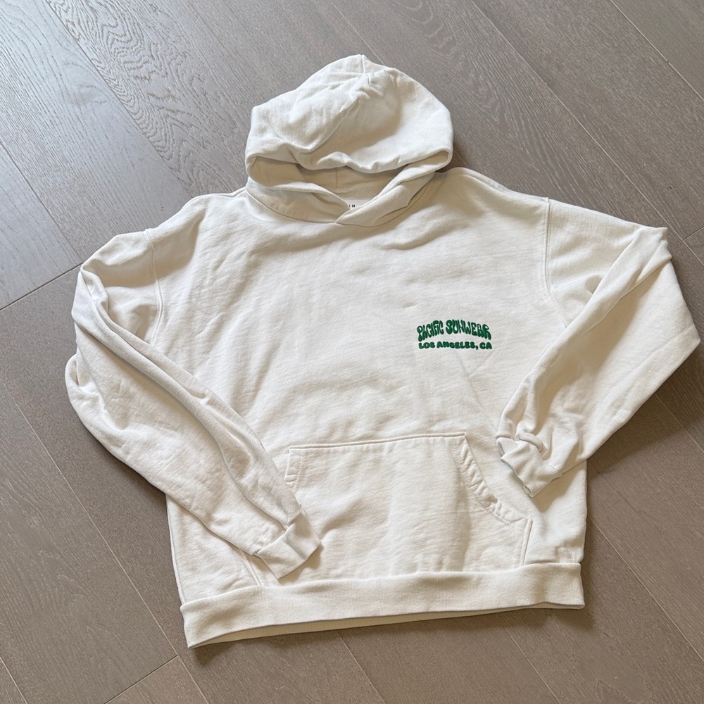 White Pacsun Hoodie with Flower Design